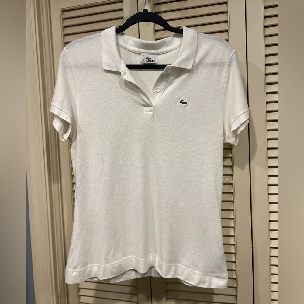 Lacoste White Polo Shirt - Size 46/US XL - F4811